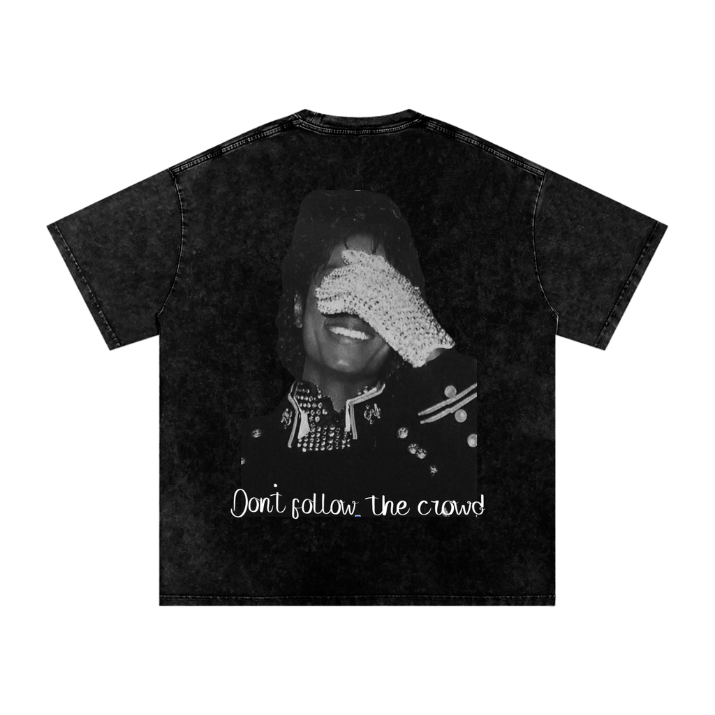 "MJ" Snow Washed Graph Tee