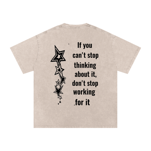 Think Less Heavy weight Graphic Tee
