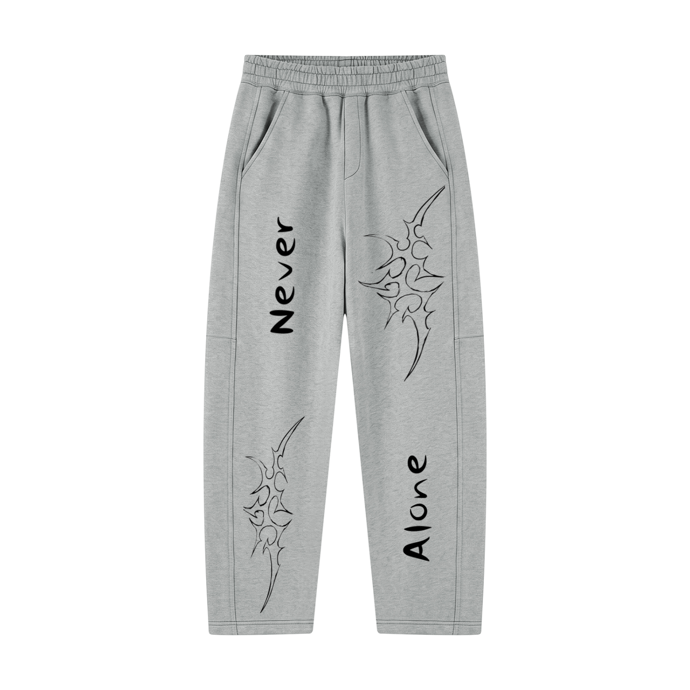 "Never Alone" Tapered Sweats